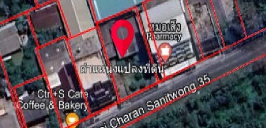 ขายที่ดินติดถนนจรัญ35 พร้อมบ้านเดี่ยว2ชั้น 126 ตรว. มีบริเวณสนามหญ้า ใกล้MRT ไฟฉาย รพ.ศิริราช ขายถูก